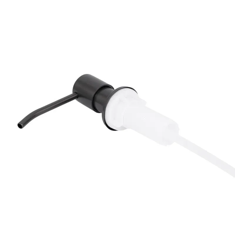 Дозатор для миючого засобу Lidz Acsis LA30 Brushed Black PVD, круглий LDACSLA30BLM49827 — фото 3
