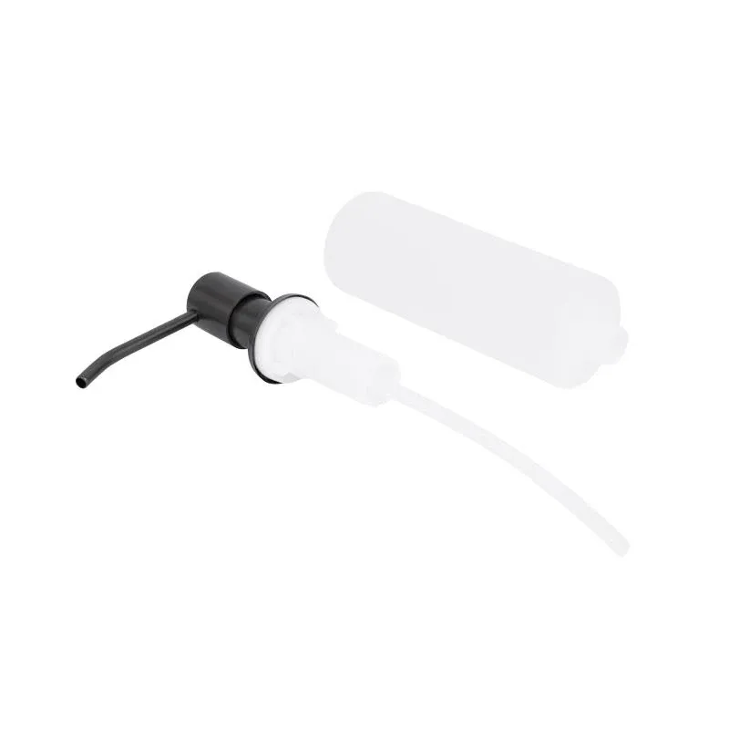 Дозатор для миючого засобу Lidz Acsis LA30 Brushed Black PVD, круглий LDACSLA30BLM49827 — фото 4