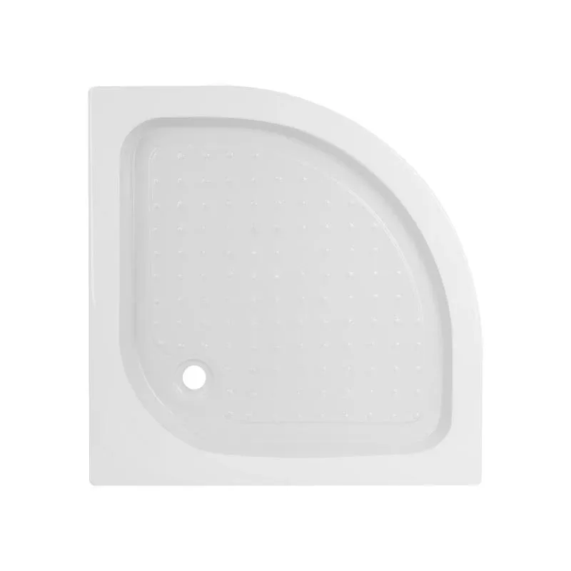 Lidz Душовий піддон KAPIELKA ST80x80x14 низький, напівкруглий, діаметр зливу 52 мм — фото 3