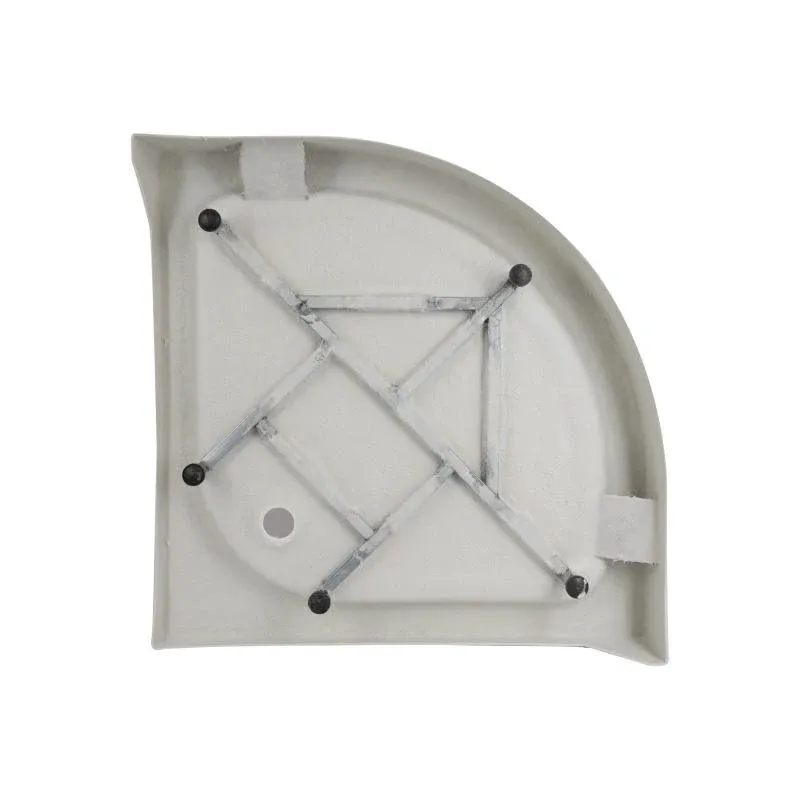 Lidz Душовий піддон KAPIELKA ST80x80x14 низький, напівкруглий, діаметр зливу 52 мм — фото 4