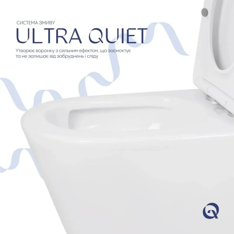 Унітаз підлоговий Qtap Swan Eco Ultra Quiet з сидінням Soft-close 640x360x835 мм QTSWA27W48748 White — фото 5