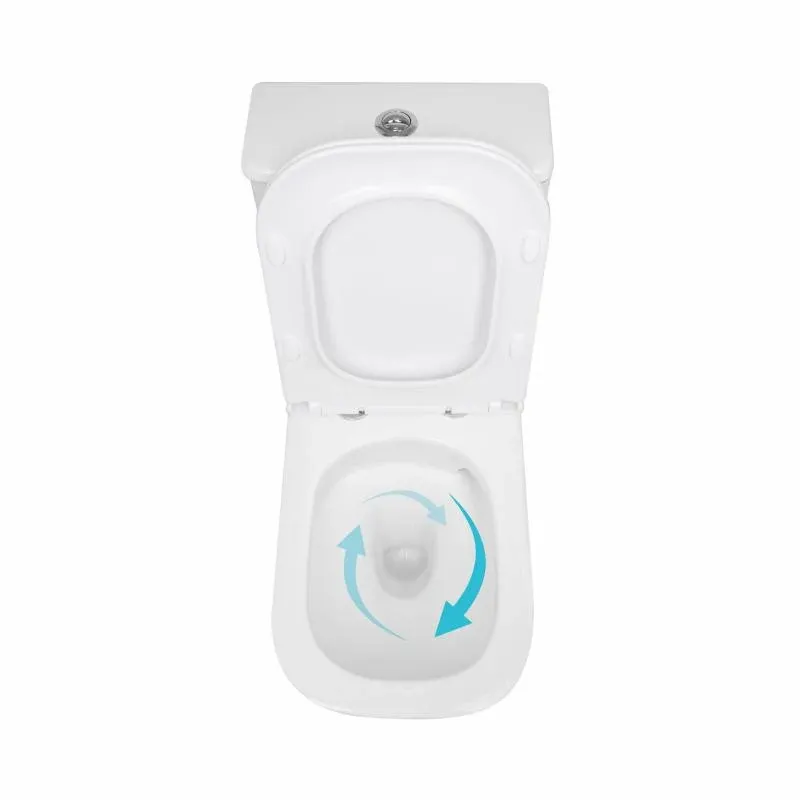 Унитаз напольный Qtap Presto Quadro безобідковий з сідінням Soft-close QTPRE27W51021 — фото 6