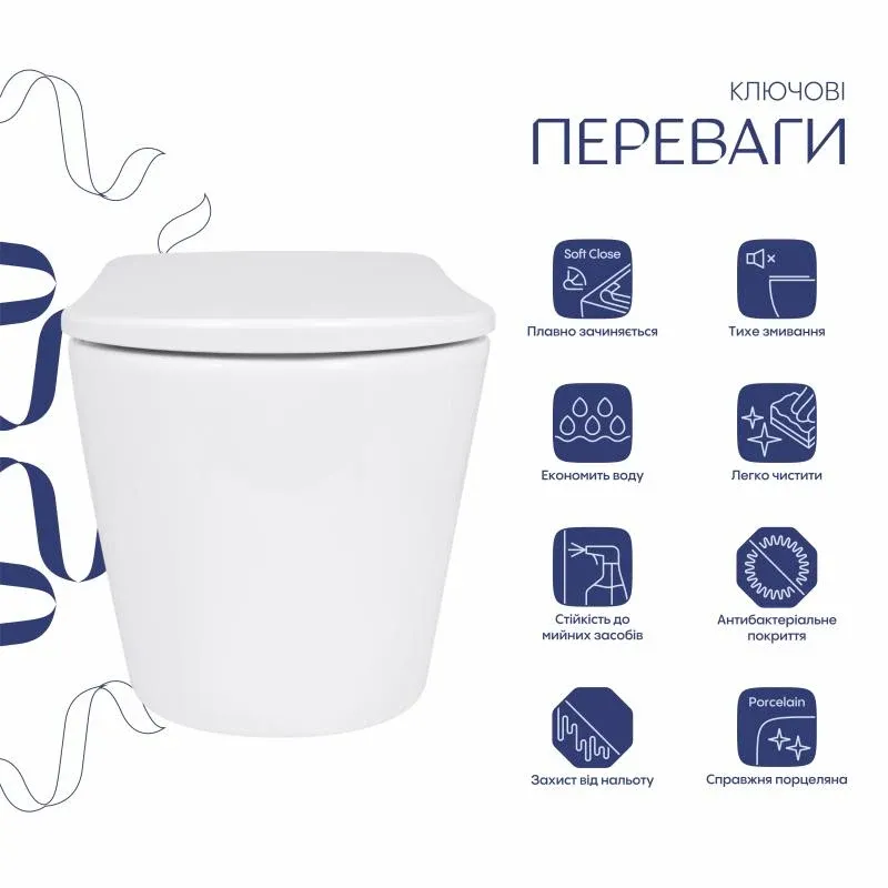 Унітаз підвісний Qtap Scorpio ML Ultra Quiet 520x365x365 мм, з сидінням Soft-close MagLock, White QTSCOML26W49624 — фото 3