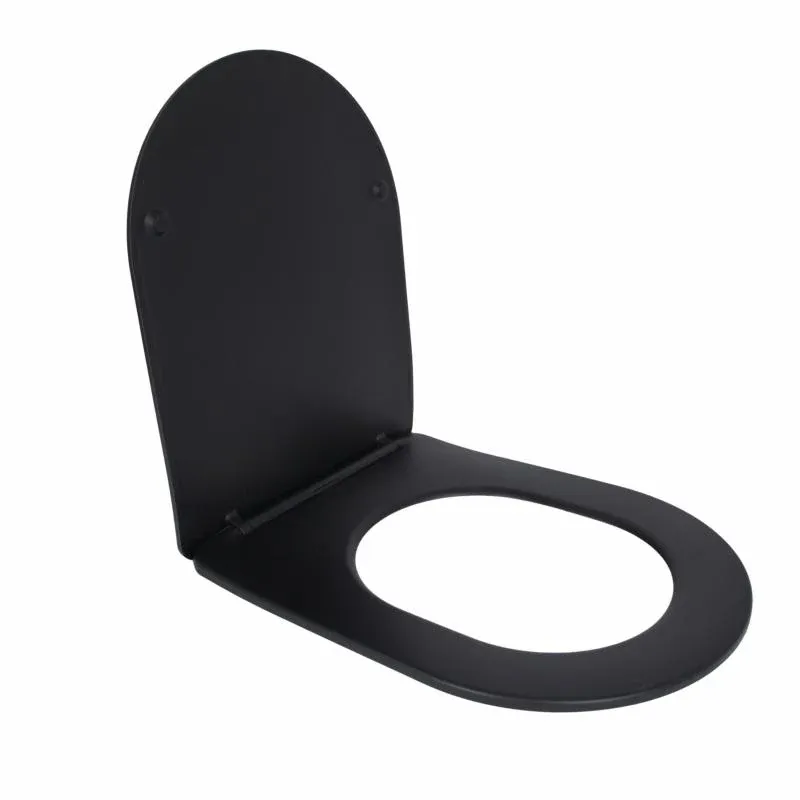 Сидіння для унітаза (Robin 660, Scorpio 520,660) 460x362x50 мм, Matt Black, з мікроліфтом, Slim Duroplast, Quick Release QTSC179MB47352 Qtap — фото 3