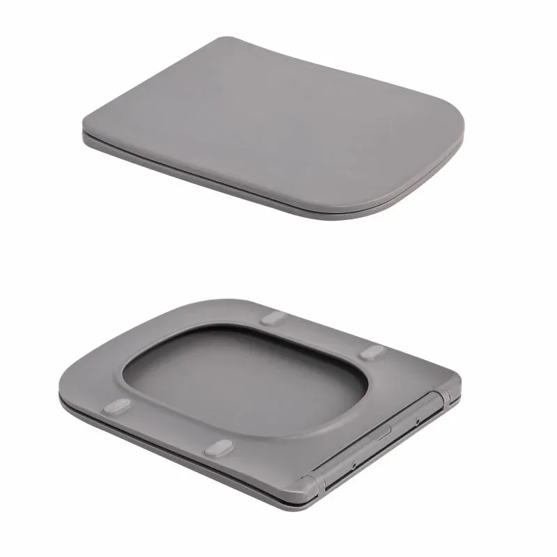 Унітаз підвісний Qtap Tern Ultra Quiet 520×345×325 мм, Stone grey, з сидінням Slim Duroplast / Soft-close / Quick Release QTTER26SG49000 — фото 8