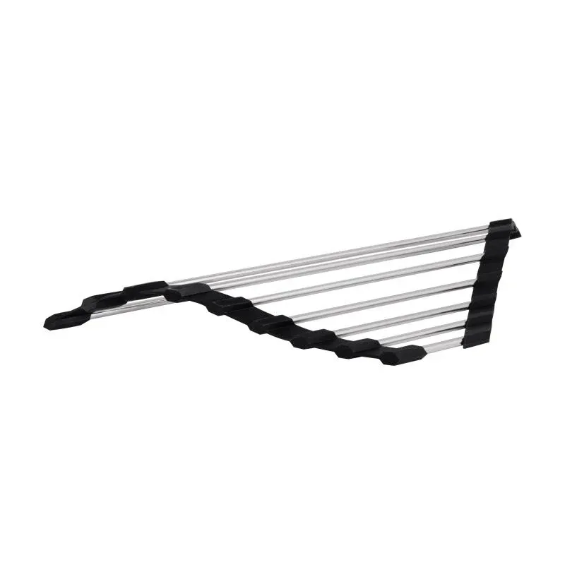 Сушарка на кухонну мийку кутова Lidz Acsis LA16 Black, кругла основа, для посуду 430х175 мм LDACSLA16BLM49769 — фото 4