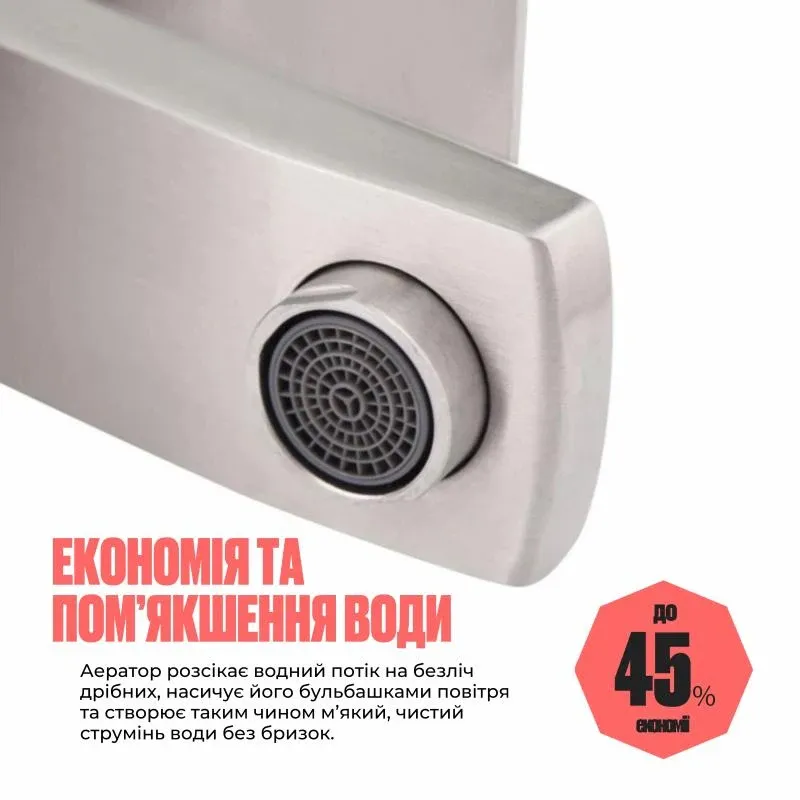 Змішувач для раковини Lidz Kubis 001F (k35) LDKUB001FNKS28534 Nickel — фото 4