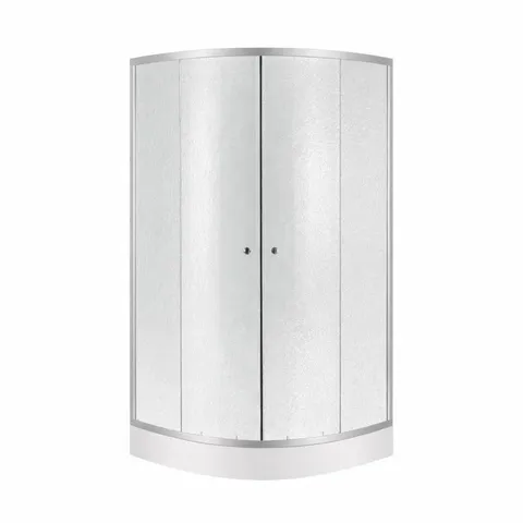 Душова кабіна Lidz Latwa SC80x80.SAT.LOW.FR, скло Frost 4 мм + Lidz Душовий піддон KAPIELKA ST80x80x14