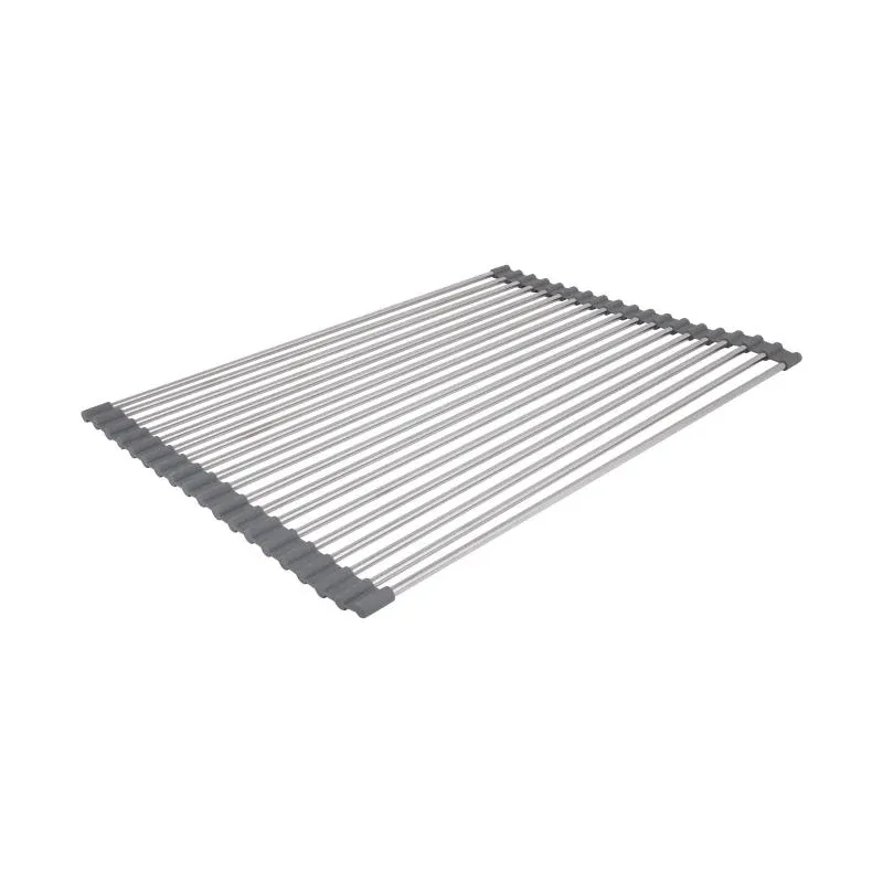 Сушарка на кухонну мийку Lidz Acsis LA01 Gray, кругла основа, для посуду 440х320 мм LDACSLA01GRA49779