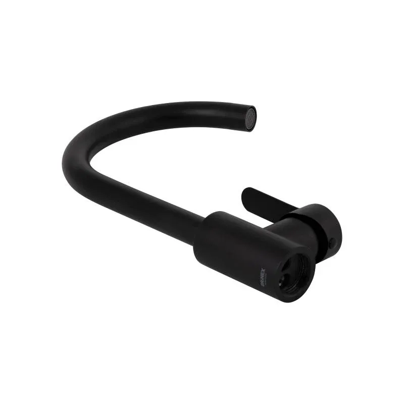 Змішувач для кухні Brinex Pure 015F U-образний  Black Matt BRIPUR015FBLM — фото 4