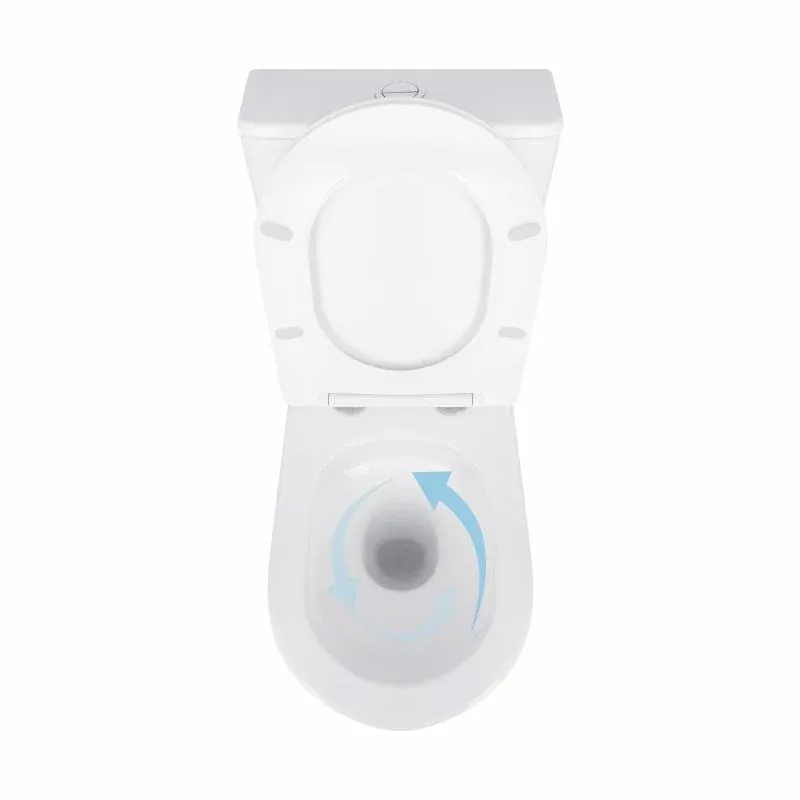 Унітаз підлоговий Qtap Virgo Ultra Quiet безобідковий з сидінням Soft-close WHITE QT18226092AW — фото 6