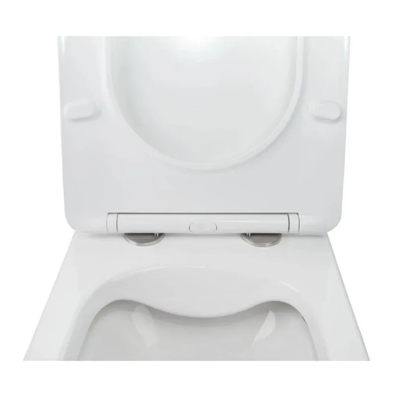 Готове рішення Qtap для ванної кімнати: підвісний унітаз Swan Rimless 520х360х320 + комплект інсталяції Nest 4 в 1 (кругла клавіша Black mat) — фото 7