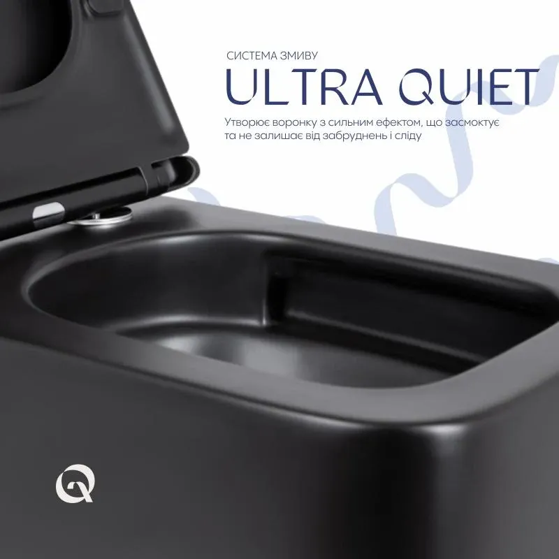 Унітаз підвісний Qtap Gemini безободковий з сидінням Soft-close QT2533076EUQMB — фото 5