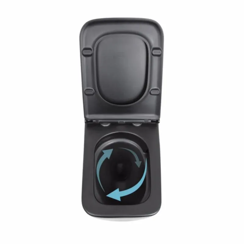 Унітаз підвісний Qtap Gemini безободковий з сидінням Soft-close QT2533076EUQMB — фото 6