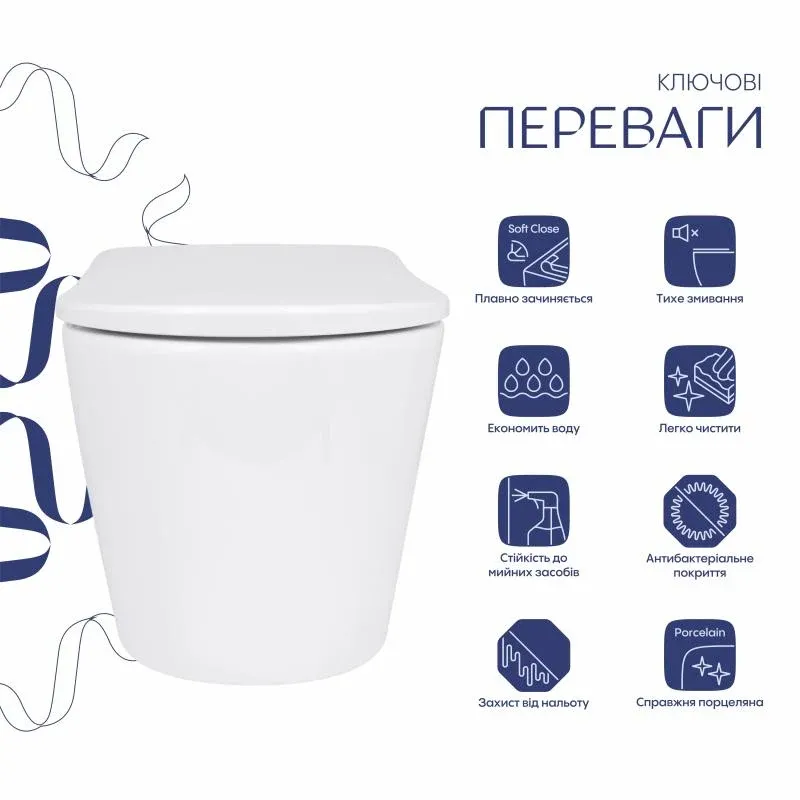 Унітаз підвісний Qtap Scorpio ML Ultra Quiet 490x365x325 мм, з сидінням Soft-close MagLock, White QTSCOML26W49622 — фото 3