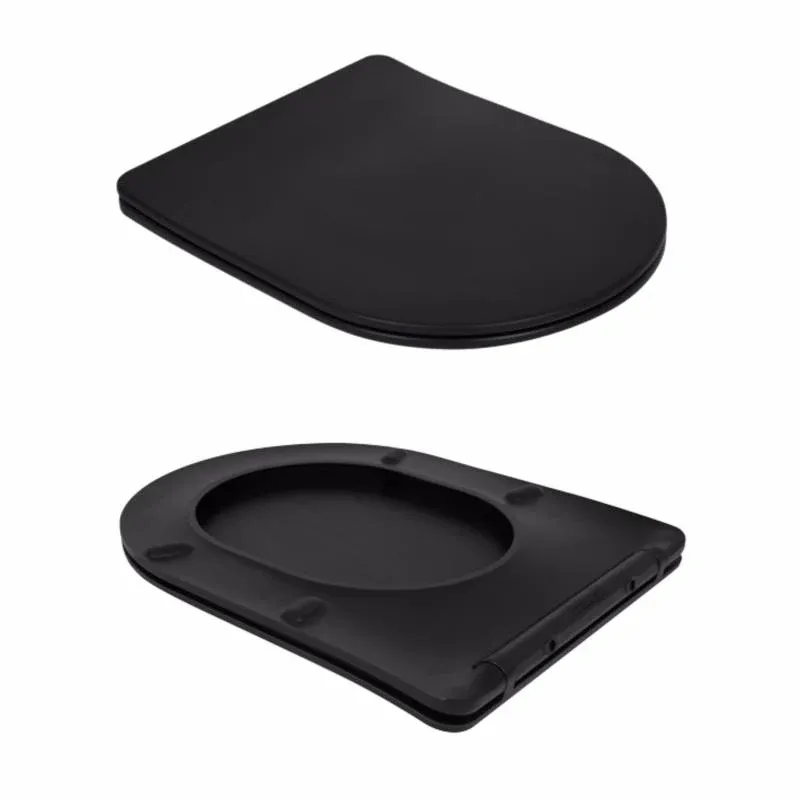 Унітаз підлоговий Qtap Scorpio Ultra Quiet безобідковий з сидінням Soft-close MATT BLACK QT14226088AMB — фото 8