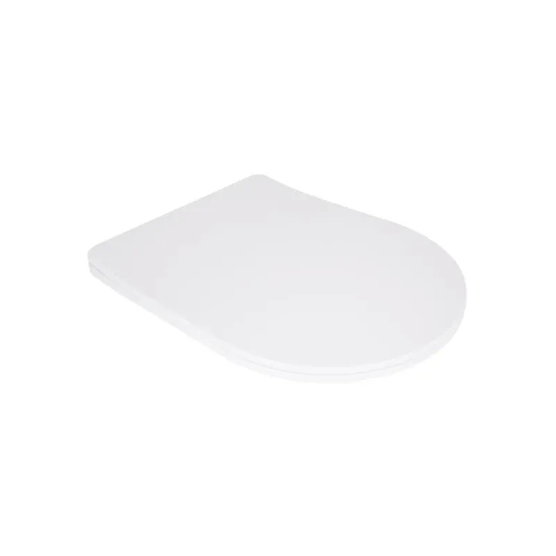 Сидіння для унітаза підлогового (Grand) 560×363×30 мм, White, з мікроліфтом, Slim Duroplast, Quick Release QT26228301W3 Qtap