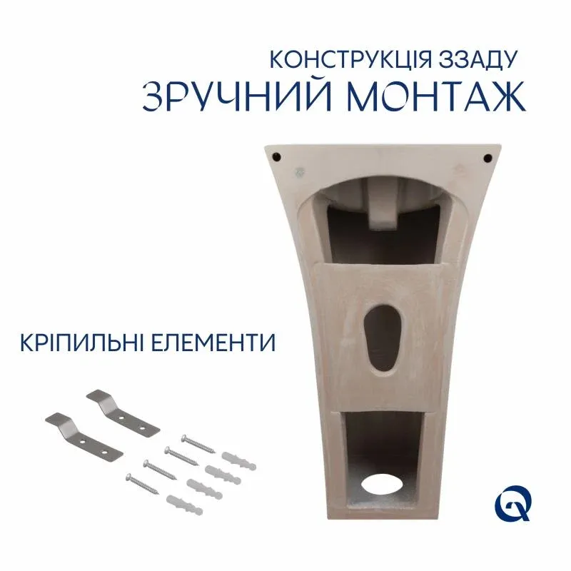 Раковина для підлоги моноблок Qtap Crow 445x420x840 White QT0511G315WN — фото 6