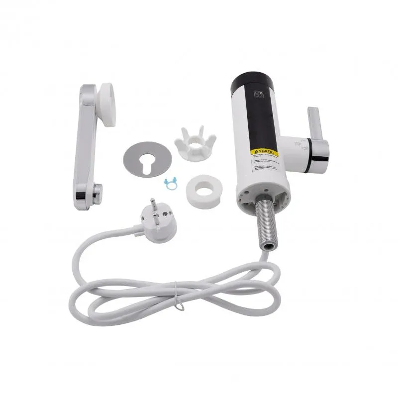 Проточний кран-водонагрівач кухонний для кухні Lidz Warm 061 LDWAR061WCR35431 White / Chrome — фото 6