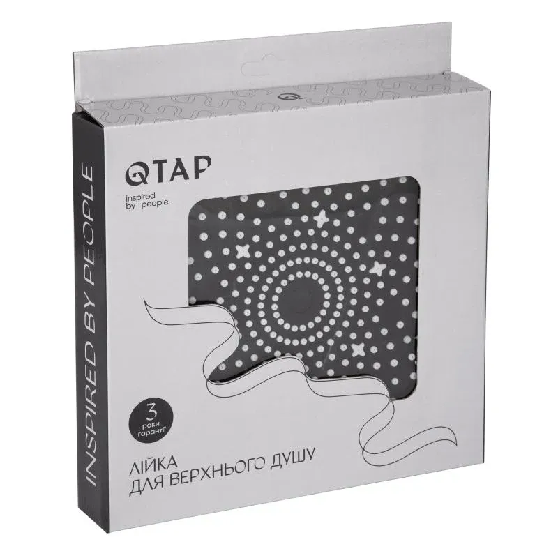 Лійка для верхнього душу Qtap Hlavova D 230 мм округла QTHLA107BLM45788 Black Matt — фото 5