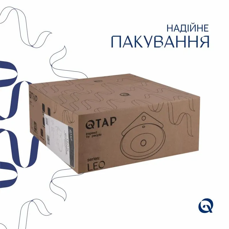Раковина Qtap Leo 380x360x130 White QT11115010WN — фото 7