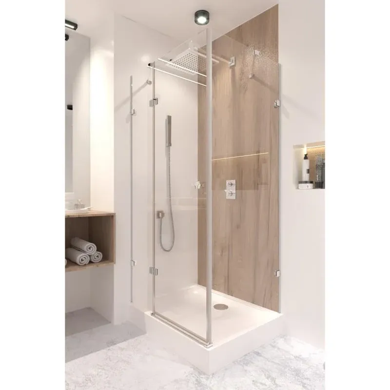 Душова кабіна Qtap Capricorn CRM1018RC6 100х80 см, скло Clear 6 мм, CalcLess, без піддона — фото 10