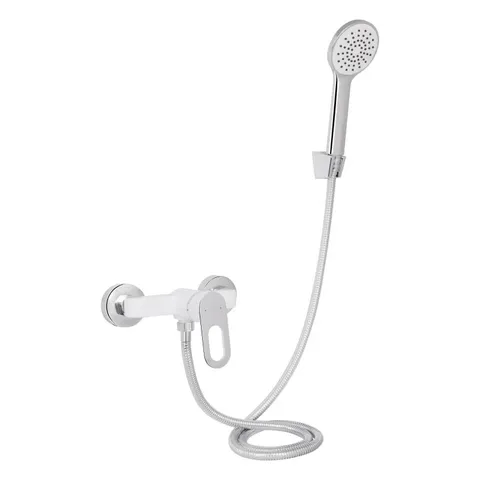 Змішувач для душу Lidz Latwa 010 (з душовим гарнітуром) (k40) LDLAT010WHI45426 White
