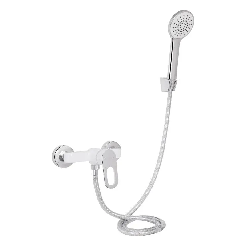 Змішувач для душу Lidz Latwa 010 (з душовим гарнітуром) (k40) LDLAT010WHI45426 White