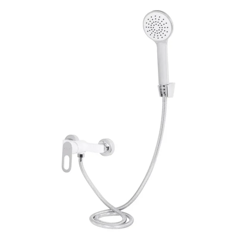 Змішувач для душу Lidz Latwa 010 (з душовим гарнітуром) (k40) LDLAT010WHI45426 White — фото 3