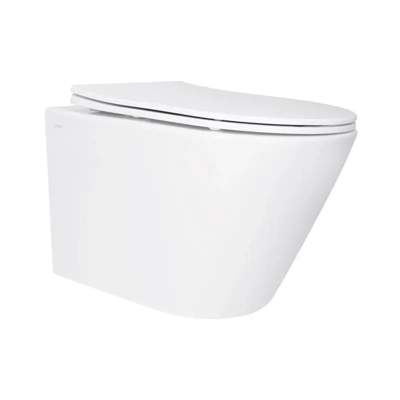 Унітаз підвісний Qtap Swan безобідковий з сідінням Soft-close QT16335180W