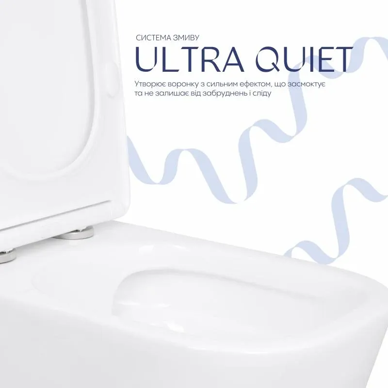 Унітаз підлоговий Qtap Stork Ultra Quiet 630×350×805 мм із сидінням Soft-close, White QTSTO27W49260 — фото 5