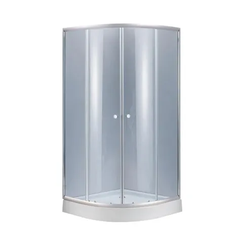 Душова кабіна Lidz Latwa SC90x90.SAT.LOW.GR, скло тон. 4 мм + Lidz Душовий піддон KAPIELKA ST90x90x14