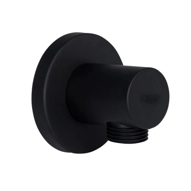 Акційний набір Qtap 1+1=3: Підключення для шлангу Spojeni Matt Black, округле QTCRBB030