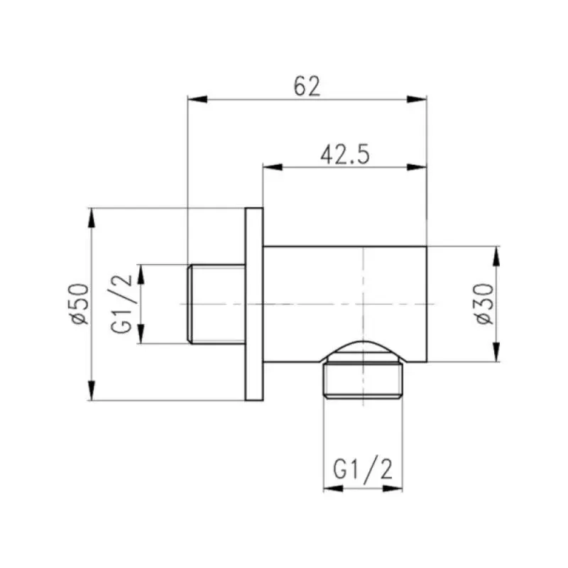 Акційний набір Qtap 1+1=3: Підключення для шлангу Spojeni Matt Black, округле QTCRBB030 — фото 2