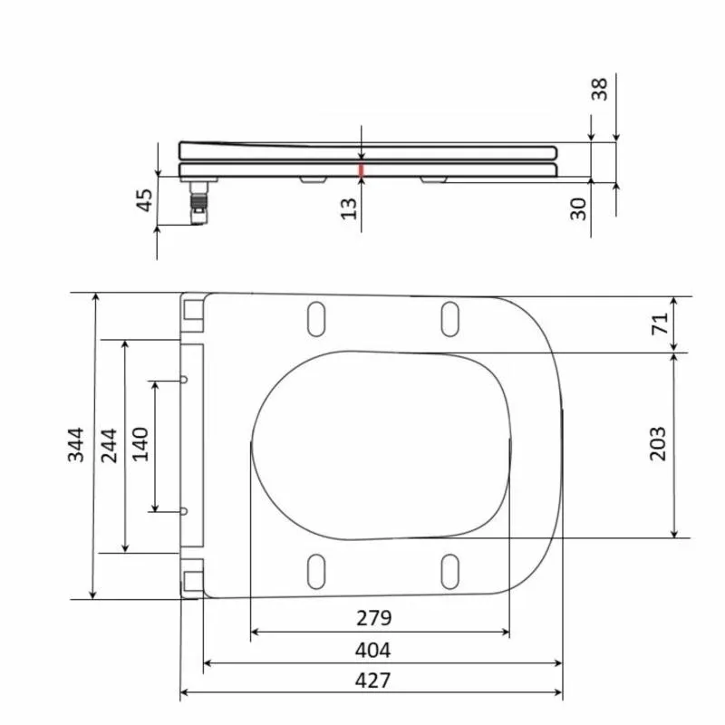 Сидіння для унітазу Qtap (Gemini 490) 428x344x37,5 мм, White, з мікроліфтом, Slim Duroplast, Quick Release QTSC179W49385 — фото 2