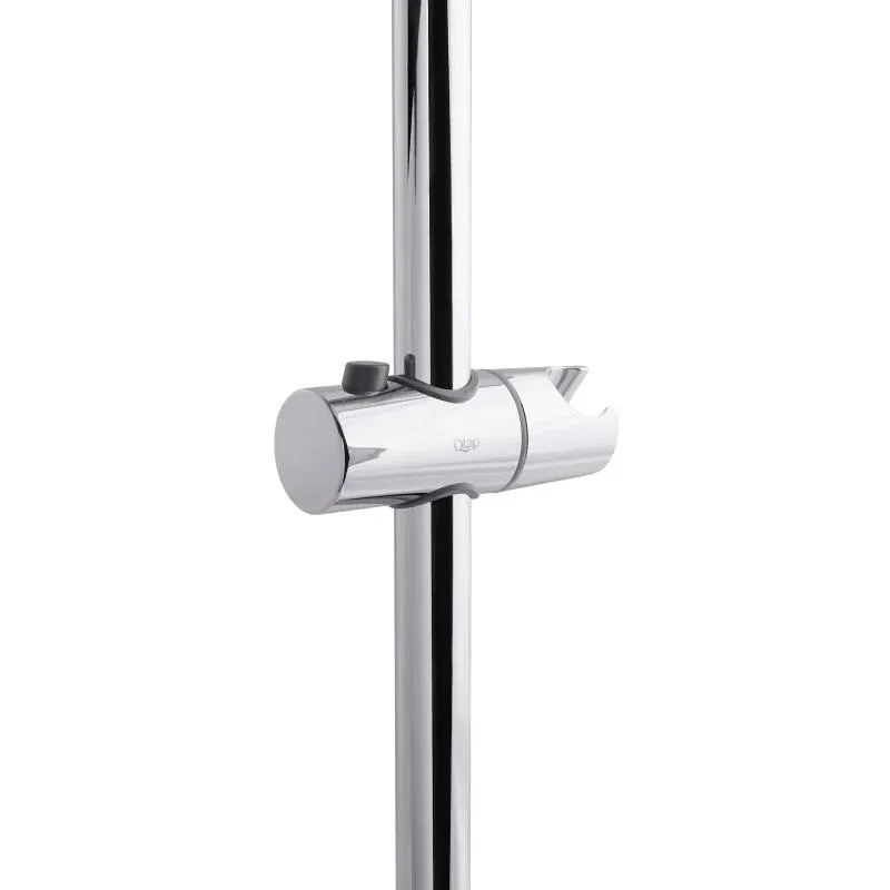 Душова стійка з тримачем універсальна Qtap Lepit 665 мм округла QTLEP82103OC Chrome — фото 3