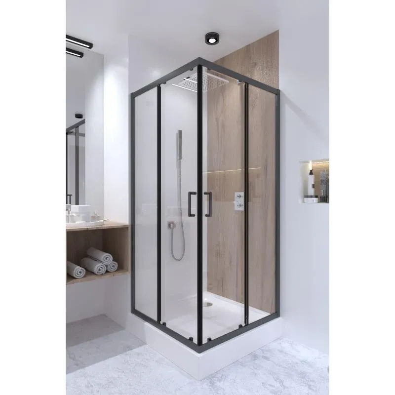 Душова кабіна Qtap Taurus BLA1099SC6 90х90 см, скло Clear 6 мм, покриття CalcLess, без піддона — фото 8