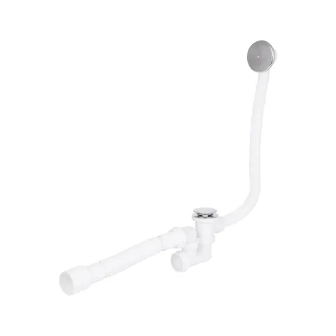Сифон для ванни Lidz (WHI) 60 03 V002 02 з ревізією (вихід 50 мм)