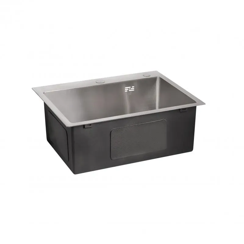 Мийка для кухні інтегрована Lidz Handmade H5045 (LDH5045BRU35383) Brushed Steel 3,0/1,0  мм — фото 4