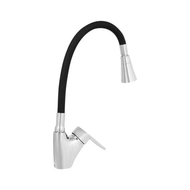Змішувач для кухні Lidz Tani 007F3 з гнучким виливом (k40) LDTAN007F3BCR37649 Chrome/Black — фото 4