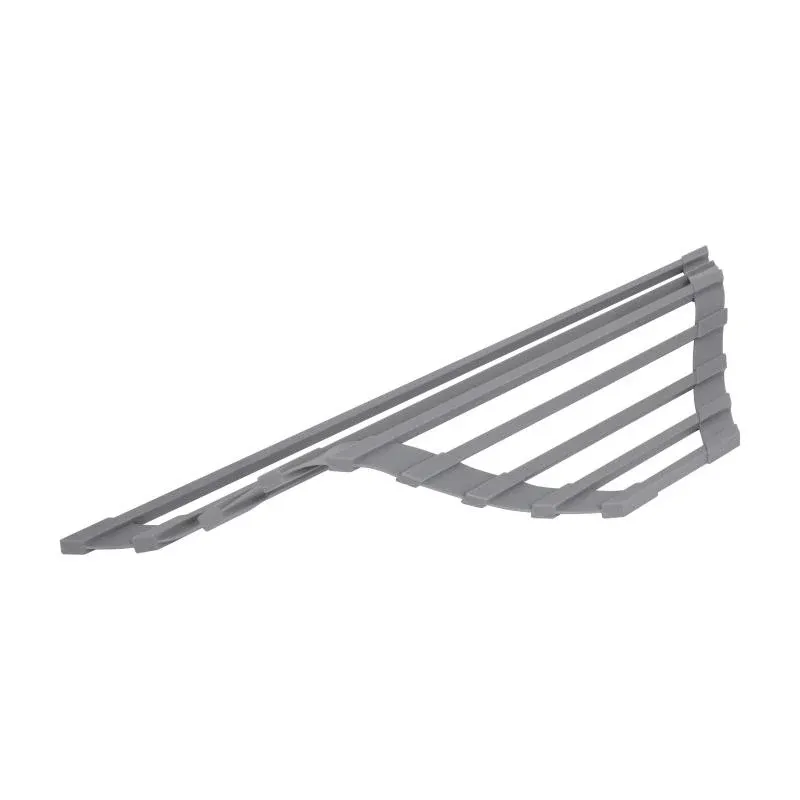 Сушарка на кухонну мийку кутова Lidz Acsis LA17 Gray, квадратна основа, для посуду 430х175 мм LDACSLA17GRA49770 — фото 4