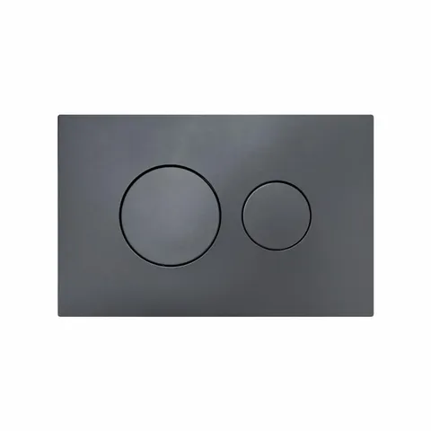 Клавіша змиву Qtap Standard 152x236x28 мм, Gunmetal Black, кругла QTSTD164GMB51271