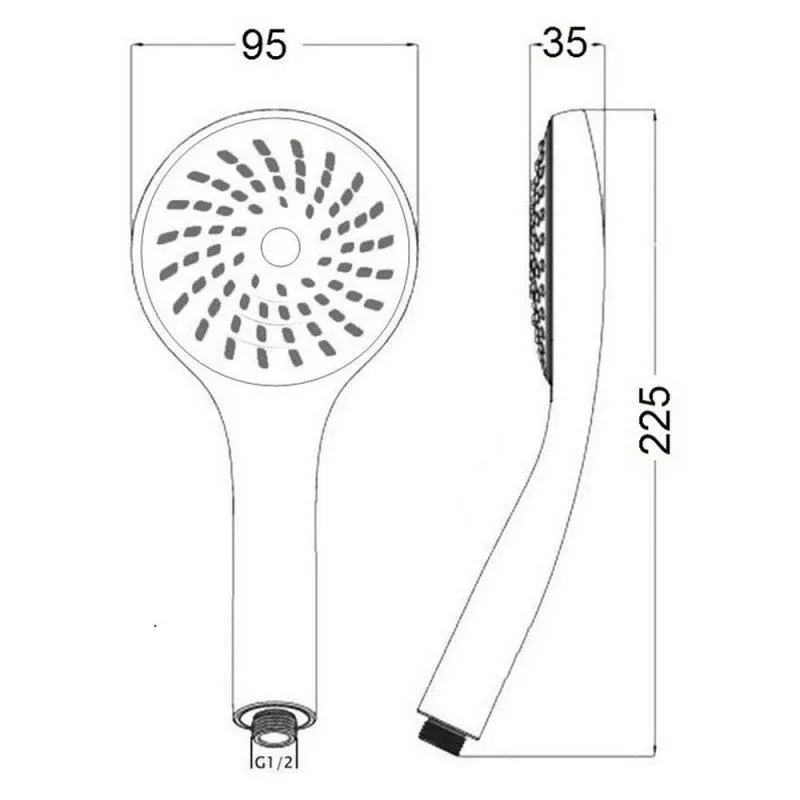 Лійка для ручного душу Лейки Lidz Niagara 01 98 мм округла LDNIA01CRM22034 Chrome — фото 2