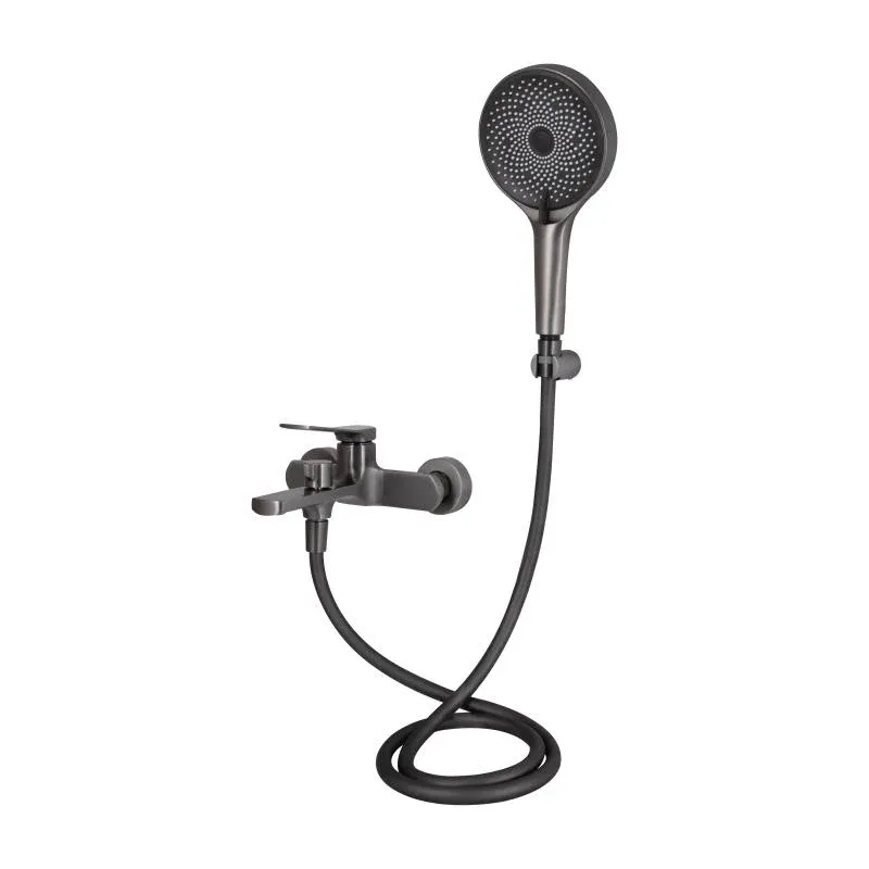 Змішувач для ванни Qtap Slavonice (з душовим гарнітуром) QTSLV259GMB48035 Gunmetal Black PVD — фото 3