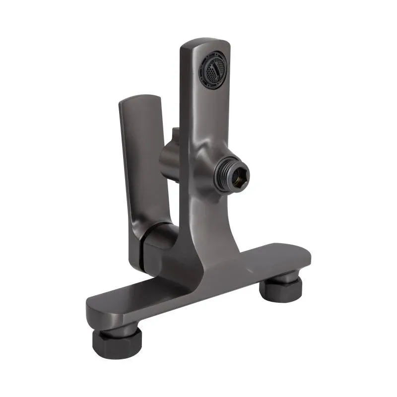 Змішувач для ванни Qtap Slavonice (з душовим гарнітуром) QTSLV259GMB48035 Gunmetal Black PVD — фото 4