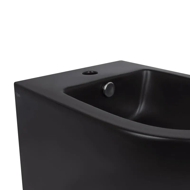 Біде підвісне Qtap Robin 495х370х325 Matt black QT1355046FMB — фото 5