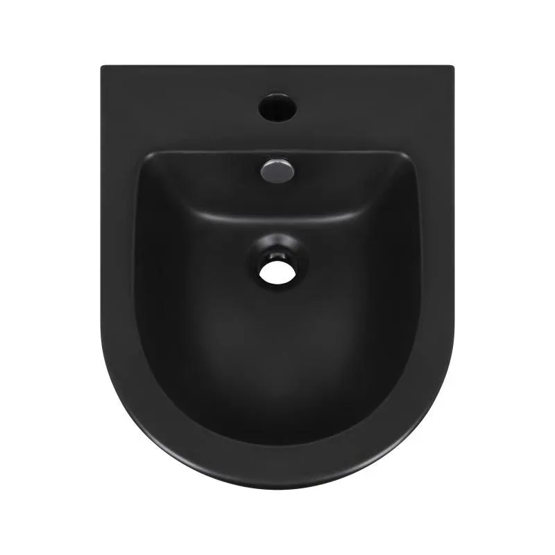 Біде підвісне Qtap Robin 495х370х325 Matt black QT1355046FMB — фото 7