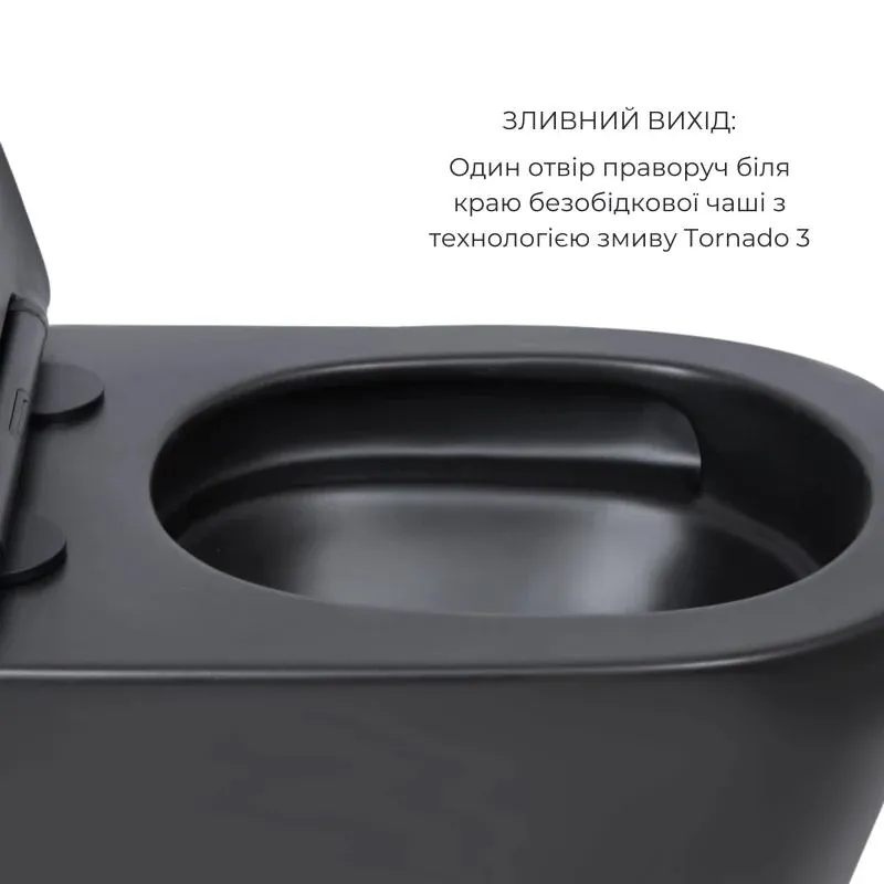 Комплект Qtap Scorpio Matt Black 2 в 1: унітаз підвісний Ultra Quiet QT14332380AMB + біде підвісне QT1455053FMB — фото 4