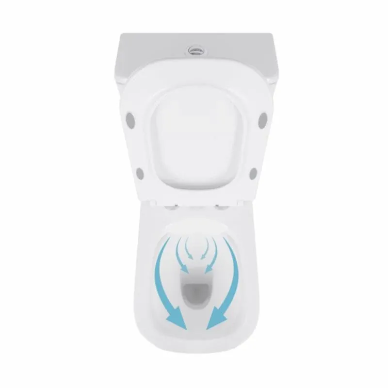 Унітаз-компакт Qtap Presto Quadro безободковий з сидінням Soft-close QT24221215AW — фото 6