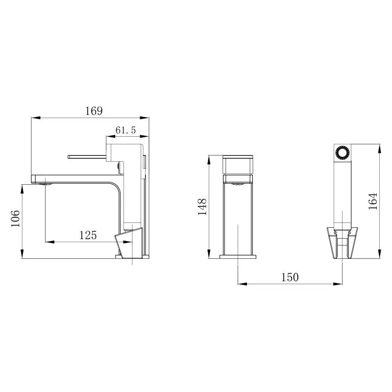 Змішувач для раковини Qtap Gemini (з гігієнічним душем) QTGEM272GMB45692 Gunmetal Black PVD — фото 2